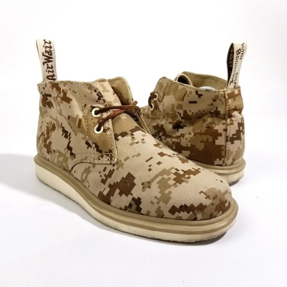 Dr. Martens Nixon Desert Camo Canvas Chukka Boots Gorpcore Military Army Grunge - Picture 2 of 9